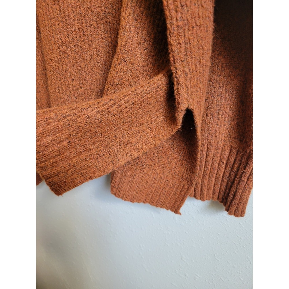 Free Assembly V-Neck Women's Sweater Knit Long Sleeves Orange/ Rust Size XL - Picture 6 of 11